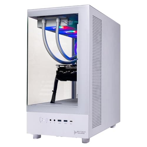 Skytech Azure Gaming PC Desktop, Ryzen 7 9700X 3.8 GHz (5.5GHz Turbo), NVIDIA RTX 5060 8GB, 1TB NVMe SSD, 32GB DDR5 RAM 6000 RGB, 850W Gold ATX 3 PSU, 360mm ARGB AIO, Wi-Fi, Win 11