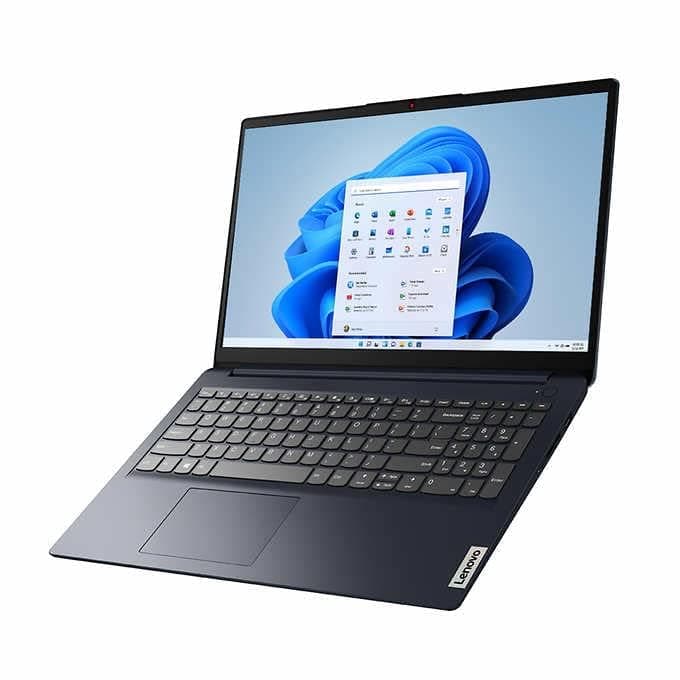 Lenovo IdeaPad 1 15.6" FHD Laptop, Intel Pentium Silver N6000, 12GB RAM, 256GB PCIe SSD+128GB eMMC, 1 Year Microsoft Office 365, Webcam, Type-C, SD Card Reader, Wi-Fi 6, Windows 11