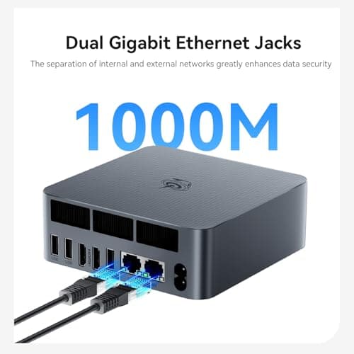 Beelink Mini PC, EQi12 Mini Computers Intel i5-1235U(Up to 4.4GHz) 10C/12T, Micro PC 16GB DDR4 RAM 500GB M.2 NVMe SSD, Desktop Computer 4K@60Hz/HDMI&DP/WiFi6/BT5.2/Gigabit Ethernet/HTPC/W-11 Pro