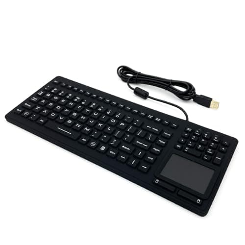 DSI Industrial Waterproof Keyboard 107 Keys with Touchpad Latest Version