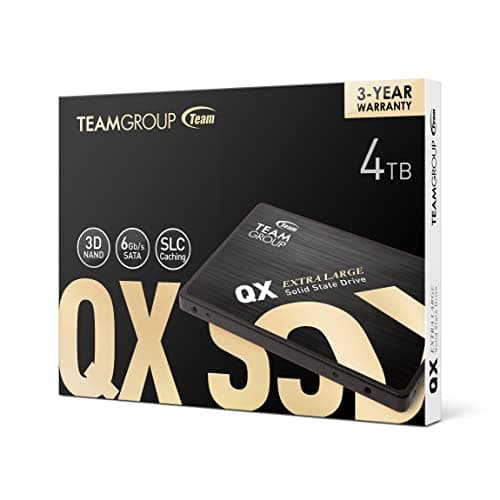 TEAMGROUP QX 4TB 3D NAND QLC 2.5 Inch SATA III Internal Solid State Drive SSD R/W Speed up to 560/500 MB/s 1000TBW Laptop & PC Desktop T253X7004T0C101