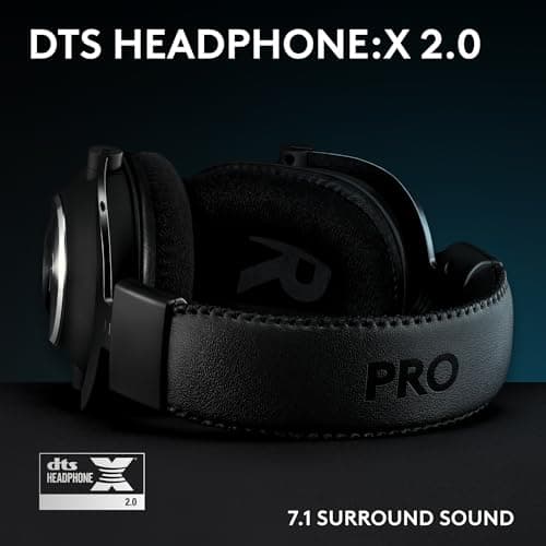 Logitech G Pro X SE Wired Gaming Headset: Blue VO!CE Detachable Boom Mic, DTS 7.1, 50 mm Drivers, USB/3.5mm Aux, USB DAC Included, for PC, Xbox, PS5, PS4 - Black