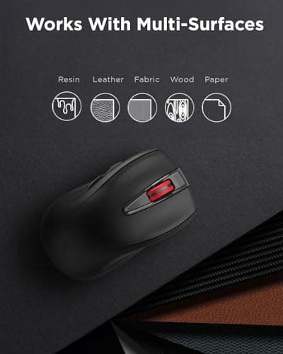 Lenovo USB-C Rechargeable Silent Mouse (WL500) - Silent Buttons, USB-C Rechargeable, Ambidextrous Grip, Adjustable DPI - Plug-and-Play 2.4G Receiver Computer Mouse (Black)