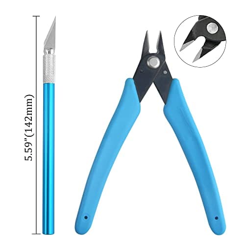 Professional 8 PCS Model Tools Kit Modeler Basic Tools Craft Set Hobby Building Tools Kit for Gundam Car Model Building Repairing and Fixing(A)