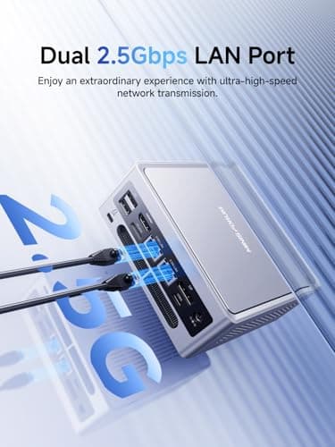 MINISFORUM NAB8 Plus Mini PC Core i7-12800H(14C/20T,up to 4.8Ghz) 16G RAM 1TB SSD Desktop Computer, 1xHDMI2.1 TMDS|1xDP1.4|1xUSB4 Video Outputs, 2x2.5G LAN/WiFi6E/BT5.3/4xUSB Iris Xe Graphics Micro PC