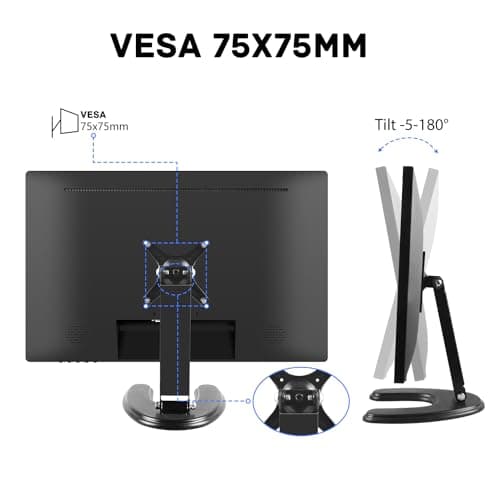 Prechen 24 Inch Touchscreen Monitor, IPS FHD 1080P Touch PC Display with HDMI & VGA & USB, 75Hz, VESA, Built-in Speakers, Computer Touch Screen for Gaming & Business