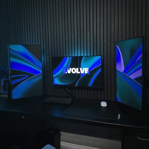 Kado Triple Monitor Setup - 3-Pack 22" 1920x1080 Computer Monitor 75Hz VESA Mount HDMI Office Gaming Hybrid Built-in Speakers (E22 Trio Series)