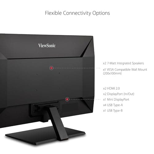 ViewSonic VX4381-4K 43 Inch Ultra HD MVA 4K Monitor Widescreen with HDR10 Support, Eye Care, HDMI, USB, DisplayPort for Home and Office, Black