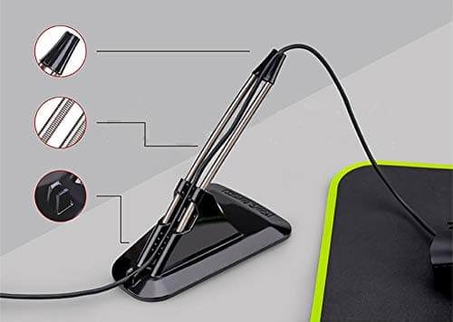 AOZCBOR Flexible Mouse Bungee Mouse Cord Management Fixer Holder (Black)