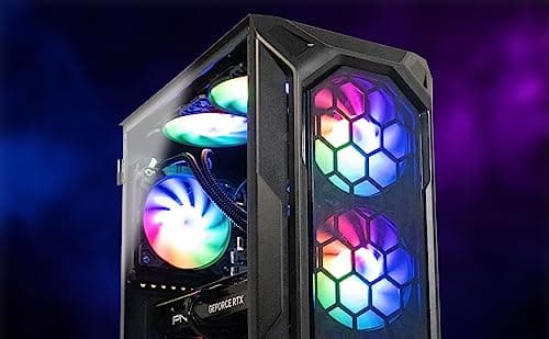ViprTech Overlord 2.0 Liquid-Cooled PC - AMD Ryzen 7 5700X (4.6Ghz Turbo), RTX 4070 Super 12GB, 32GB DDR4 3200, 2TB NVMe SSD, 800W Gold PSU, VR-Ready, WiFi BT, Win 11, Gaming Desktop Computer