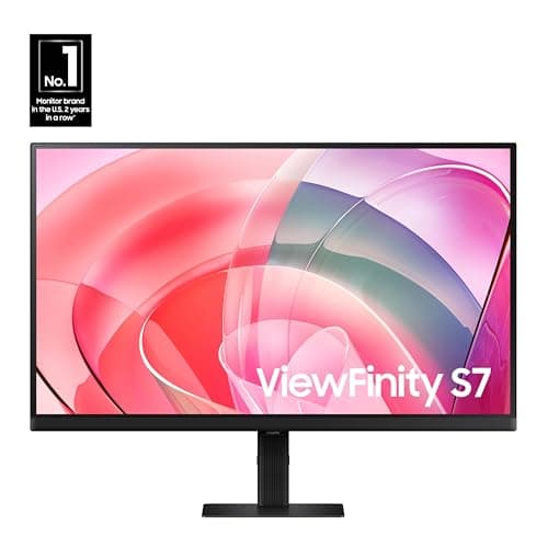 SAMSUNG 27-Inch ViewFinity S7 (S70D) Series 4K UHD High Resolution Monitor with HDR10, Multiple Ports, Easy Setup Stand, Advanced Eye Care, LS27D702EANXGO, 2024