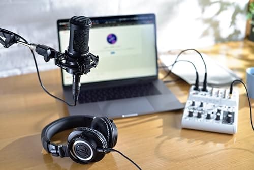 Audio-Technica AT2020 Cardioid Condenser Studio XLR Microphone, Ideal for Project/Home Studio Applications