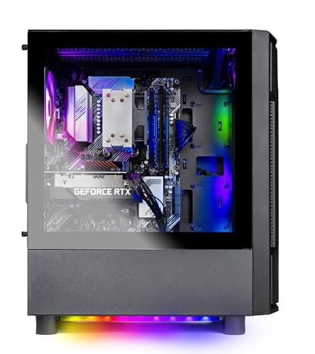 Skytech Gaming Shadow Desktop PC, Ryzen 7 7700X 4.5 GHz (5.4GHz Turbo), NVIDIA RTX 5060, 1TB Gen4 NVMe SSD, 32GB DDR5 RAM 5600 RGB, 650W Gold PSU, Wi-Fi, Win 11