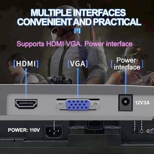 19 inch HD (1440 x 900) Monitor, 75Hz Refresh Rate, HDMI x1, VGA x1, Small Thin Monitor for laptops, Computers and desktops,LED Display, VGA/HDMI Connection.VESA:75 * 75MM