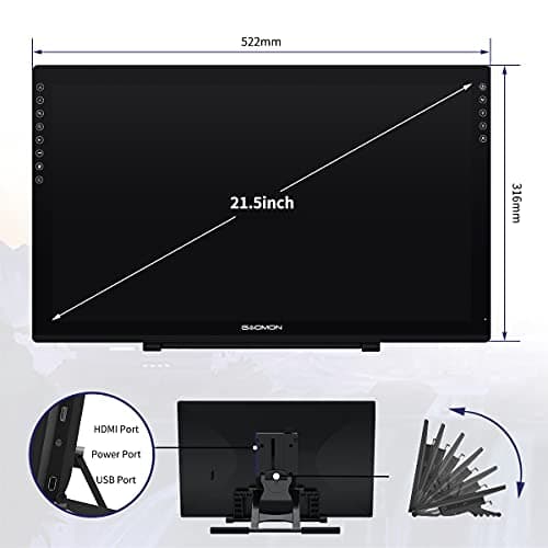 GAOMON PD2200 Drawing Tablet with Screen, Full-Laminated Digital Art Tablet with 8 Touch Buttons, Battery-Free Stylus, Tilt, 130% sRGB, 21.5 inch Graphics Tablet with Stand for Mac, Windows PC