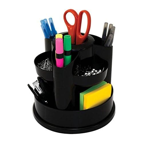 Desktop Organizer, 10 Compartments, Black