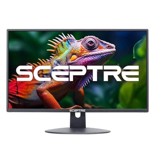 Sceptre 24-inch Professional Thin 1080p LED Monitor 99% sRGB 2x HDMI VGA Build-in Speakers, Machine Black (E248W-19203R Series)