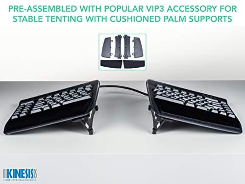 KINESIS Freestyle2 USB-A Ergonomic Keyboard w/ VIP3 Lifters for PC (9" Separation) (KB820PB-US)