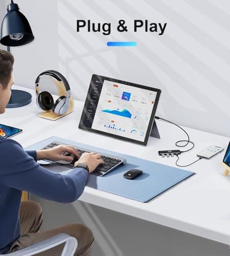 ICZI USB C Hub 3.2 10Gbps 4 Port Data Splitter for MacBook Pro/Air, iMac, Surface, Laptop, XPS, PC - Not Support Charging and Video Output