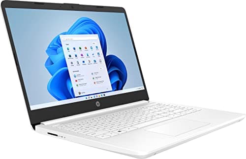 HP 14" Ultra Light Laptop for Student & Home (Intel Quad-Core N4120, 8GB RAM, 128GB(64GB + 64GB SD), 1-Year Office 365) 11-Hrs Long Battery Life, Webcam, WiFi, Win 11 Home in S Mode - Snow White
