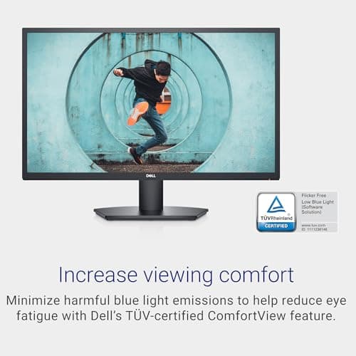 Dell SE2722HX Monitor - 27 inch FHD (1920 x 1080) 16:9 Ratio with Comfortview (TUV-Certified), 75Hz Refresh Rate, 16.7 Million Colors, Anti-Glare Screen with 3H Hardness - Black