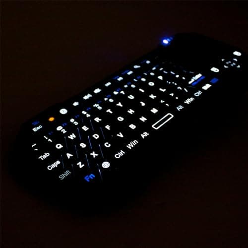 Fosmon Mini Bluetooth Keyboard (QWERTY Keypad), Wireless Portable with Touchpad, Compatible with Apple TV, Amazon Fire Stick, PS4, PS4 Pro, PS5, HTPC/IPTV, VR Glasses, Smartphones