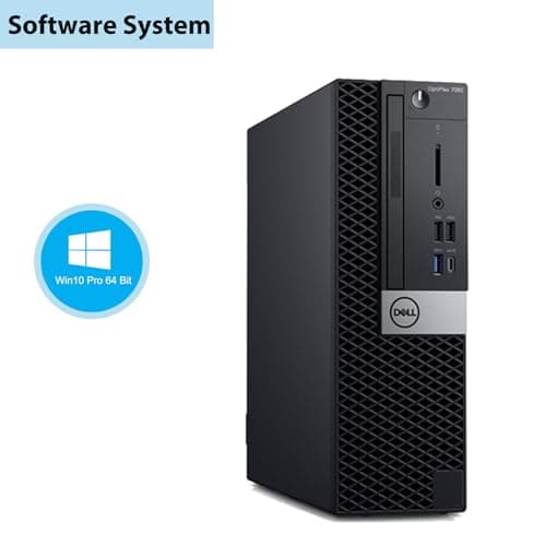 Dell Optiplex 7050 SFF PC Desktop Computer Set, 24" FHD Monitor, RGB Speaker, Intel Core i5-6th 3.2GHz Up to 3.6GHz, 512GB SSD, 16GB RAM, RGB Keyboard, Mouse, DP Cable, Win 10 Pro(Renewed)