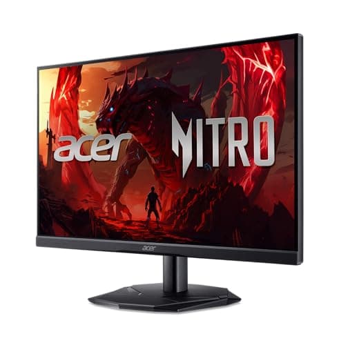 acer Nitro 24.5 Inch Full HD 1920 x 1080 Gaming Monitor | AMD FreeSync | 180Hz Refresh | 1ms (VRB) | 99% sRGB | HDR 10 Support | One Display Port 1.2 & Two HDMI 2.0 | KG251Q P3biip