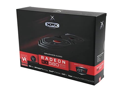 XFX Radeon RX 580 GTS Black Edition 1405MHz OC+, 8gb 256bit GDDR5, DX12 VR Ready, Double Dissipation, Dual BIOS, 3xDP HDMI DVI, PCI-E AMD Graphics Card (RX-580P828D6)