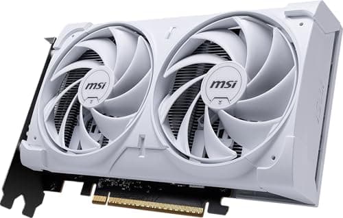 MSI Gaming RTX 5060 8G Ventus 2X OC White Graphics Card (8GB GDDR7,128-bit, Extreme Performance: 2535 MHz, DisplayPort x3 2.1a, HDMI 2.1b, NVIDIA Blackwell Architecture)