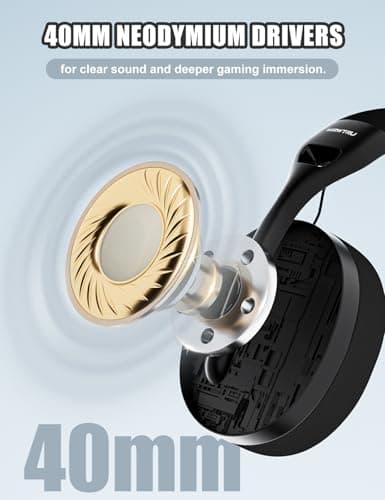 S30 Gaming Headset with Microphone,198g Lightweight Design, Wired Gaming Headphones for Xbox, Xbox Series X|S, PS5, PS4, Switch, PC, Noise Cancelling Mic, Soft Earmuffs (Black)