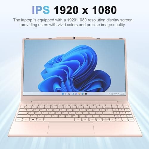 14'' Student Laptop Computer,1080P FHD Display,8GB RAM,512GB SSD,N5095 CPU College Student Pink Laptop,Numeric Keypad,256GB TF Card,Webcam, 5GWiFi, HDMI,Pink