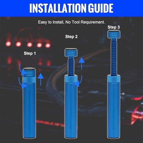 GPU Support Bracket, Graphics Video Card Brace with Height Adjustable, Anti Sag Holder for Universal Graphics Card Sag, GPU Stand with Magnet and Rubber Pad, Blue