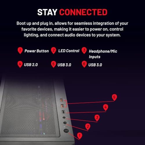 Skytech Blaze4 Mini Gaming PC Desktop, Ryzen 7 5700 3.7 GHz (4.6GHz Turbo Boost), NVIDIA RTX 4060 8GB GDDR6X, 1TB SSD, 16GB DDR4 RAM 3200, 650W Gold PSU, Wi-Fi, Win 11 Home