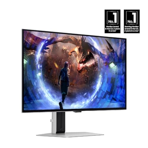 Samsung 27” Odyssey OLED G6 (G60SD) Series Gaming Monitor with QHD & QD-OLED, 360Hz 0.03ms, AMD FreeSync Premium Pro, Anti-Glare, Sleek Design, Cooling System, 3 Year Warranty, LS27DG602SNXZA
