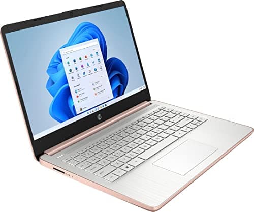 HP 14 Premium HD Portable Laptop Computer Students Business, Quad-Core Intel Celeron Processor, 16GB RAM, 256GB Storage(128GB eMMC+ 128GB Ghost Manta SD Card), 1 Year Office 365, HDMI, Win 11
