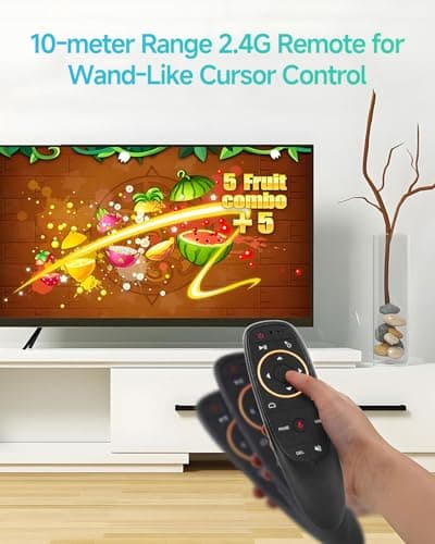 EASYTONE Air Mouse Remote Control, 2.4 GHz Wireless Voice Remote Control with IR Learning, Wireless Connection via USB Receiver Air Mouse for PC Android TV Box Laptop Projector Windows Android Mac OS