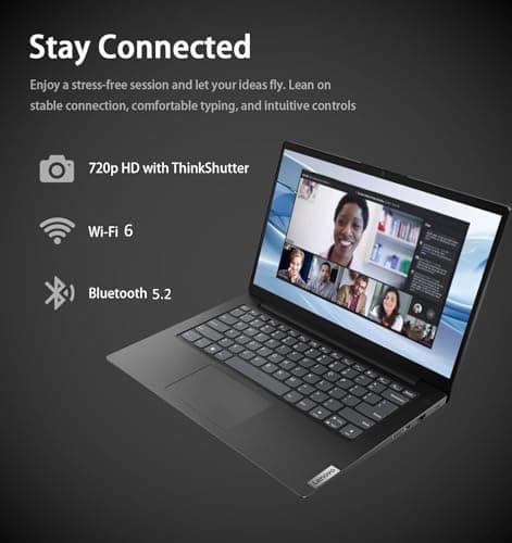 Lenovo V14 Gen 4 Business Laptop (14" FHD Anti-Glare, Intel 10-Core i7-13620H, 40GB RAM, 1TB SSD), Webcam with Privacy Shutter, Ethernet, Wi-Fi 6, HDMI, Bluetooth, Win 11 Pro w/ Copilot, Black