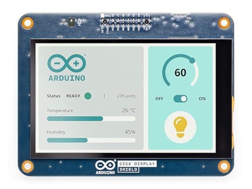 GIGA Display Shield [ASX00039] - 3.97” Touch Screen Solution for Arduino GIGA R1 WiFi with IMU, Digital Microphone, and Arducam Connector for Enhanced Project Functionality