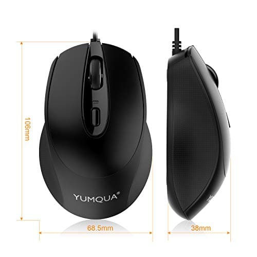 G222 Silent Computer Mouse - 2 Pack Wired Optical USB Mouse, 800/1200 DPI, Home & Office, Desktop & Laptop PC & Chromebook