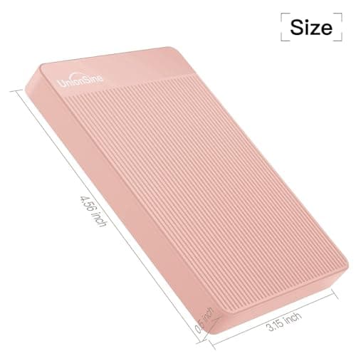 UnionSine 500GB Ultra Slim Portable External Hard Drive USB3.0 HDD Storage Compatible for PC, Desktop, Laptop,Mac, Xbox One, Xbox 360, PS4(Pink) HD-2510