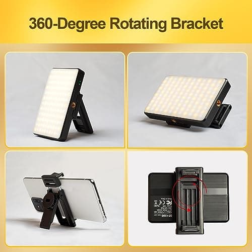 Selfie Light for iPhone with 120 LEDs, 3000mAh Rechargeable Portable Selfie Light, Led Phone Light fo Ideal for Video Conferencing, Makeup, and TikTok. Compatible with Phone, Laptop, and Camera