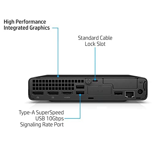 HP Elite Mini 800 G9 MFF Business Desktop Computer, 14th Gen Intel 24-Core i9-14900 up to 5.8GHz, 64GB DDR5 RAM, 4TB PCIe SSD, WiFi 6, RJ-45, DisplayPort, Type-C, HDMI, Windows 11 Pro, Vent-Hear