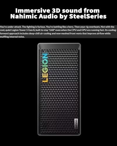 Lenovo Legion T5 Gen 8 Tower Gaming Desktop PC - NVIDIA GeForce RTX 4070 12GB GDDR6X • 64GB RAM, 1TB SSD • AMD Ryzen 7 7700 (up to 5.3GHz) • Windows 11 Pro • Wi-Fi 6E • HDMI