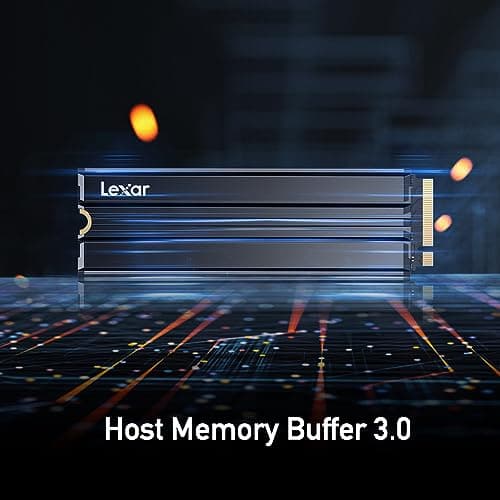 Lexar 1TB NM790 SSD with Heatsink PCIe Gen4 NVMe M.2 2280 Internal Solid State Drive, Up to 7400/6500 MB/s Read/Write, Compatible with PS5, for Gamers and Creators, Black (LNM790X001T-RN9NU)
