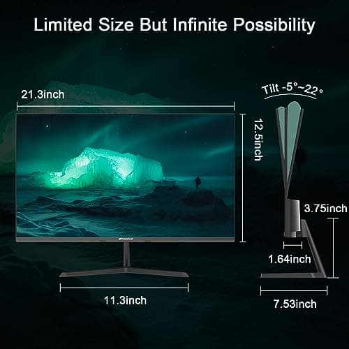 SANSUI 24 inch Monitor, IPS Display FHD Computer Monitor, 100Hz Monitor VESA Mount with HDMI Inputs for Home Office (HDMI Cable Included)