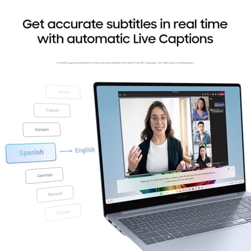 SAMSUNG 15” Galaxy AI Book4 Edge PC Laptop Computer, Snapdragon X Plus Processor, Live Captions, FHD LED Anti-Glare Display, Long-Lasting Battery, 2024 Version, NP750XQA-KB2US