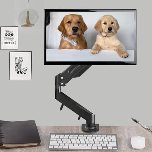 Suptek Monitor Mount Gas Spring Monitor Arm Desk Mount Fully Adjustable Fits 17 20 22 23 24 26 32 inch Monitors Weight Capacity up to 22 lbs