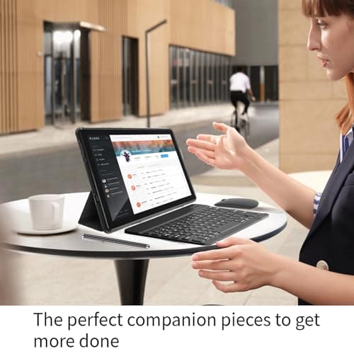 2025 Android 15 Tablet, 12GB+64GB+1TB Expand, 10inch Tablet Productivity Bundle with Keyboard Case, Stylus Pen, Octa-core CPU, Dual Camera, WiFi6, 6000mAh Battery+18W Fast Charge, Support Face Unlock