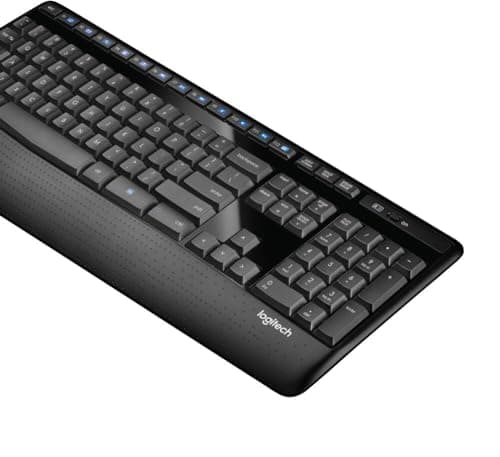Logitech K345 Wireless Keyboard - Full-Sized Keyboard with Palm Rest, 2.4 GHz Wireless USB Receiver - for PC, Laptop